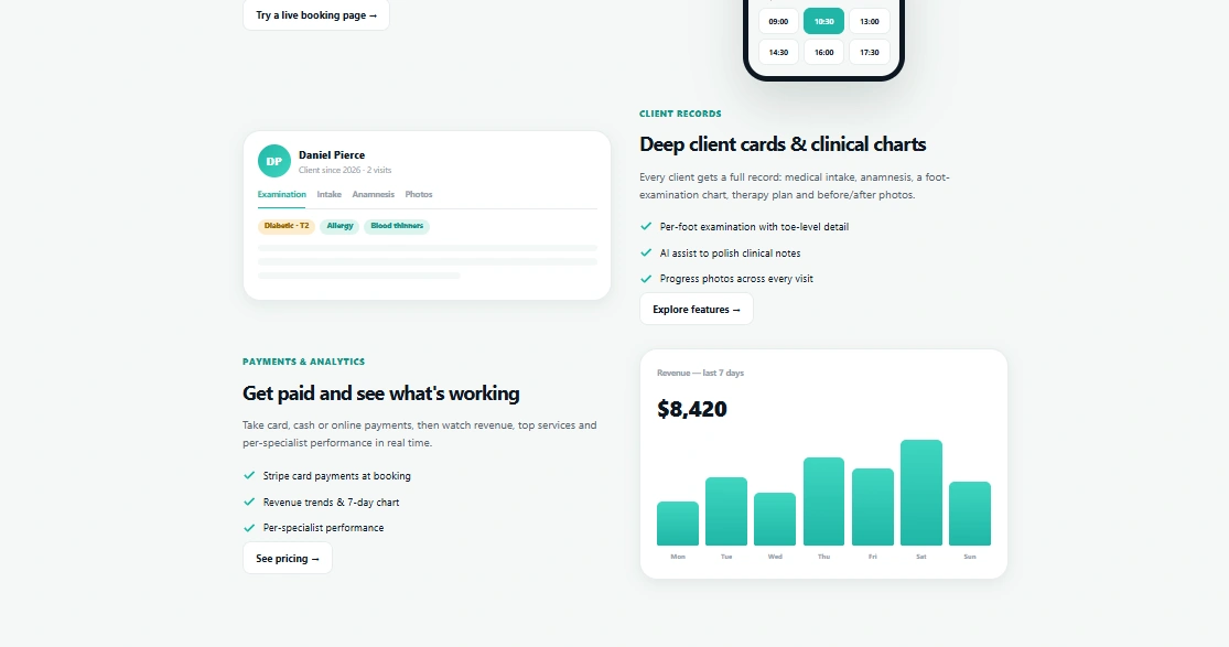 CRM screenshot — before/after photo documentation